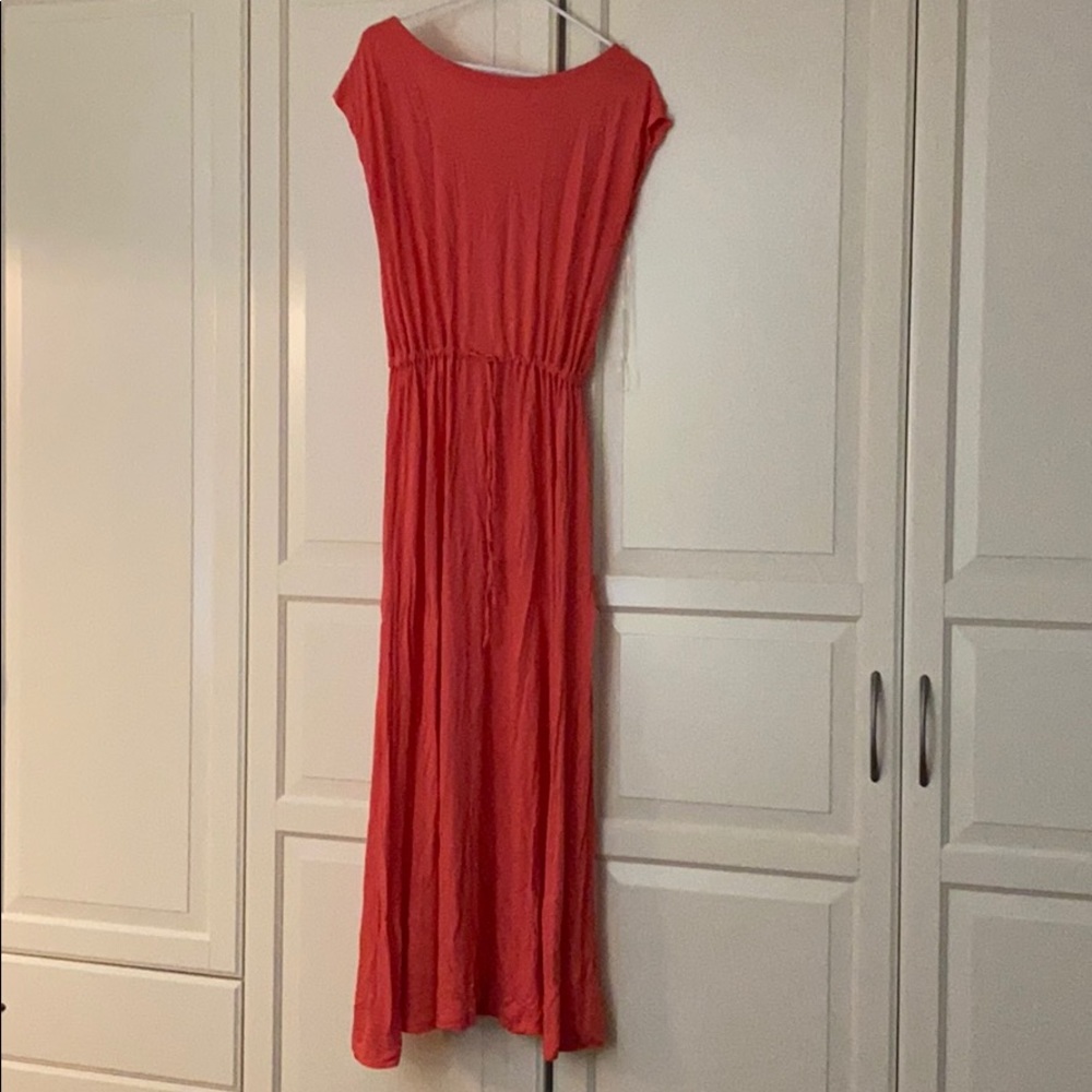 Gap Coral maxi dress   With cinch waist